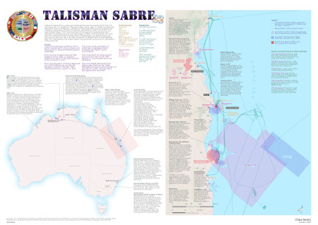 map of the talisman sabre 2023 exercise by U.S. and Australia